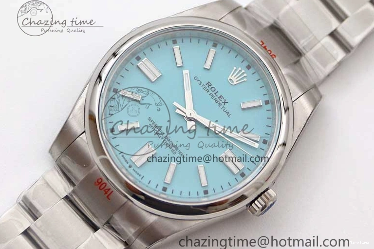 MiroTime 1219 Sleek Oyster Perpetual 41mm 124300 EWF 1:1 Best Edition 904L Steel Tiffany Blue Dial on SS Bracelet A 2191
